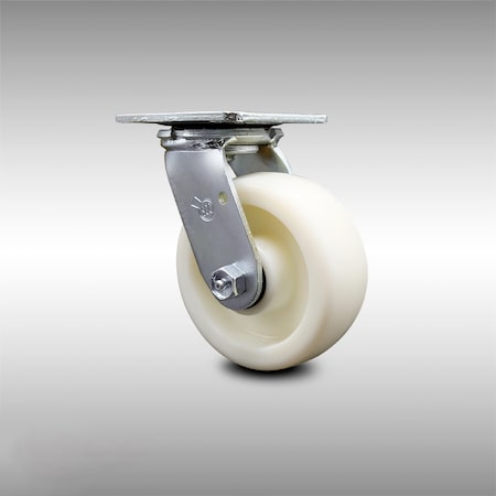 Service Caster 5 Inch Stainless Steel Nylon Wheel Swivel Caster with Roller Bearing SCC SCC-SS30S520-NYR